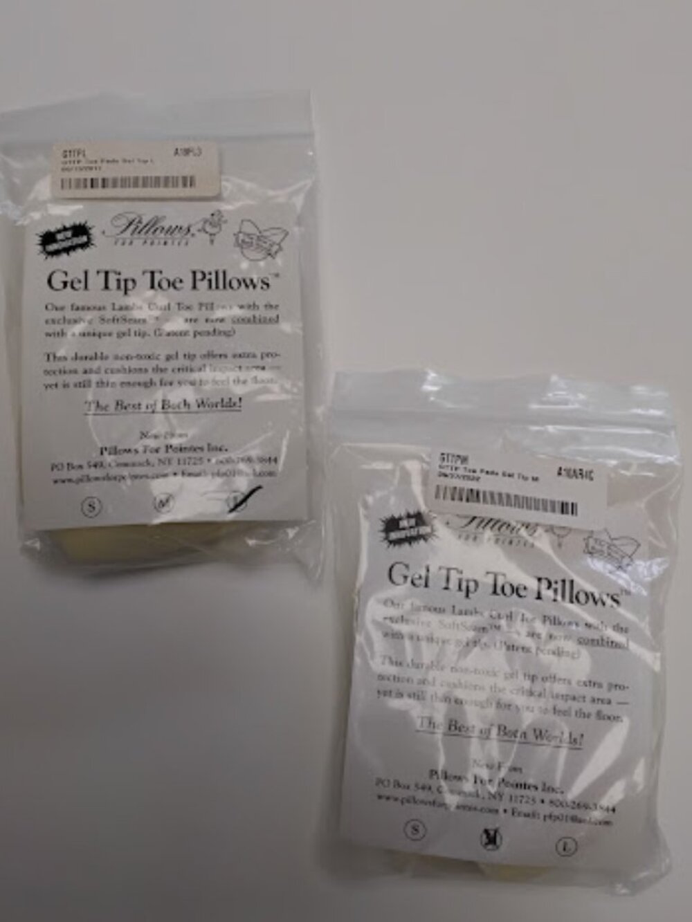 Pillows for Pointe Gel Tip Toe Pillows